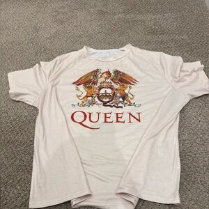 Queen Band Men T-shirt Cream Color 
Size 5XL